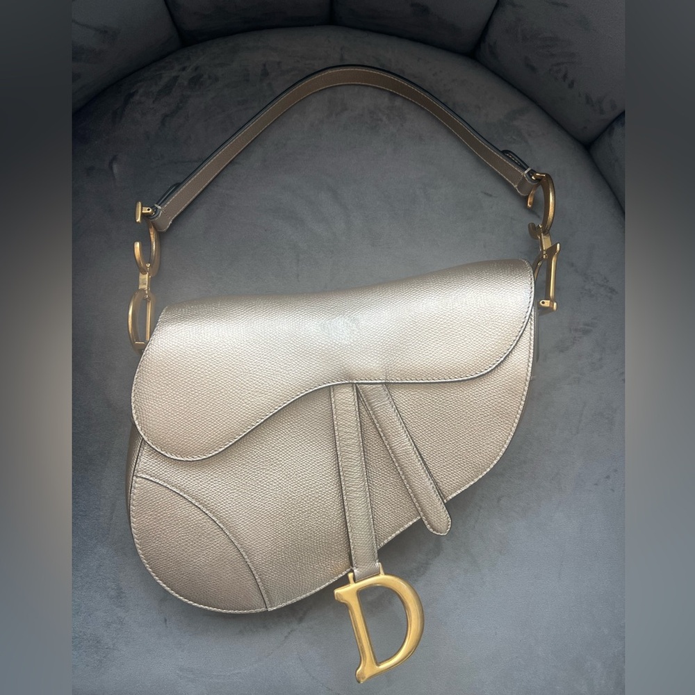 Dior saddle bag ultra rare champagne gold - Picture 9 of 15